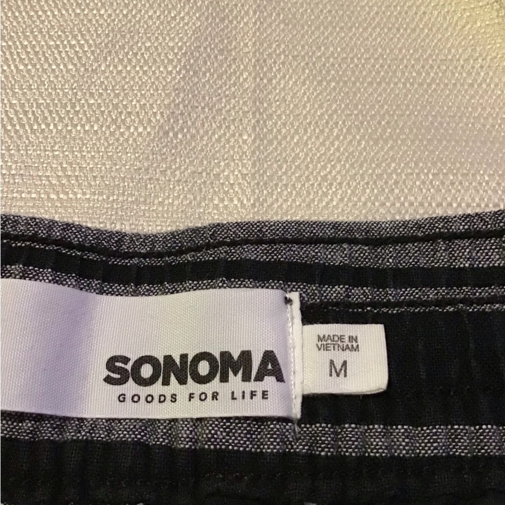Sonoma Black and Gray Athletic Shorts with Striped Design - Picture 3 of 3